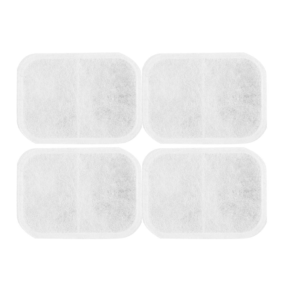 4pcs Pet Fountain Replacement Filters Activated Carbon Filter for Cat Dog Water Feeder(Lotus Filter