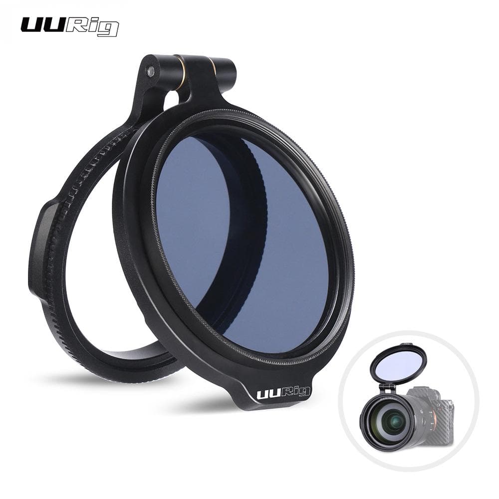 UURIG R-82 82mm Rapid Filter System Camera Lens ND Filter Metal Adapter Ring Compatible with Canon 49mm black