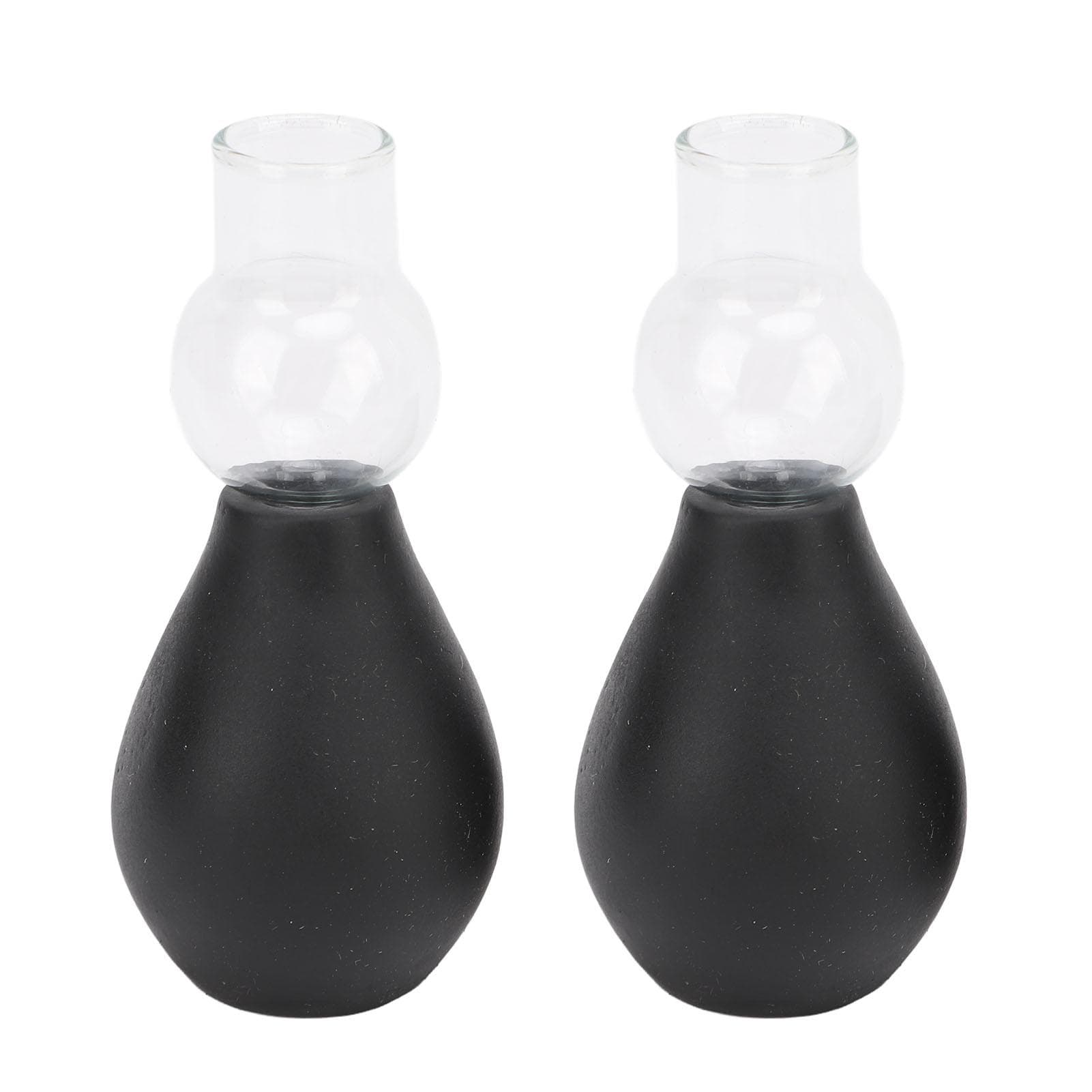 2 Sets Glass Cupping Tools for Bust Vacuum Suction Cups and Balls for Chest Extraction and Massage L