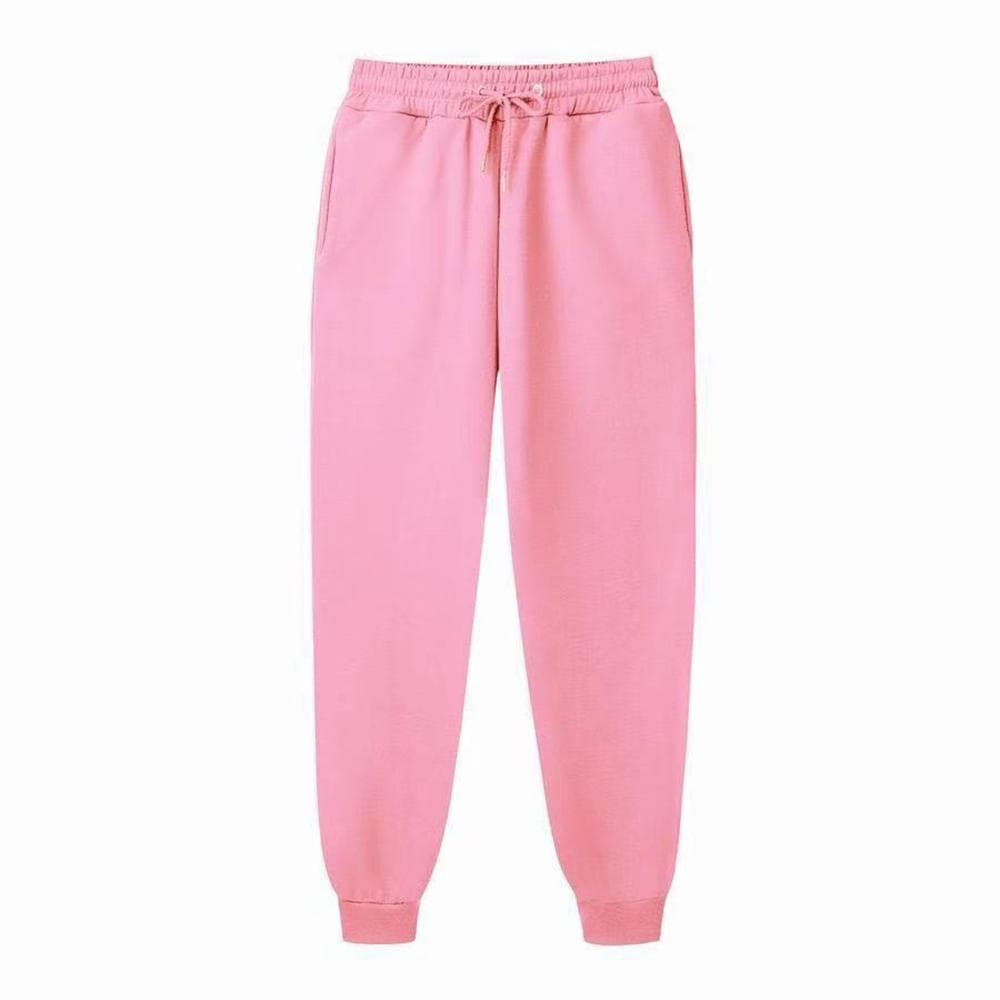 Men Casual Sports Pants Running Workout Jogging Long Pants Gym Sport Trousers for Men Jogger Sweatpants L pink