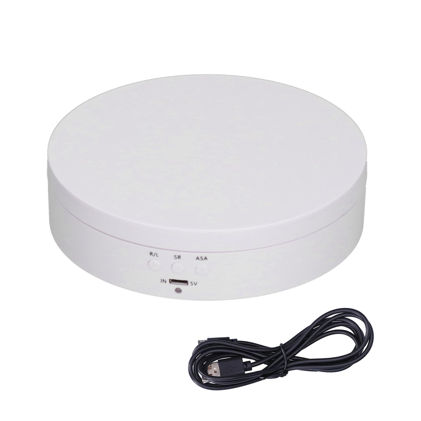 Rotating Display Stand Pluggable USB Automatic Jewelry Turntable Holder Tray for Ornaments 5V Input