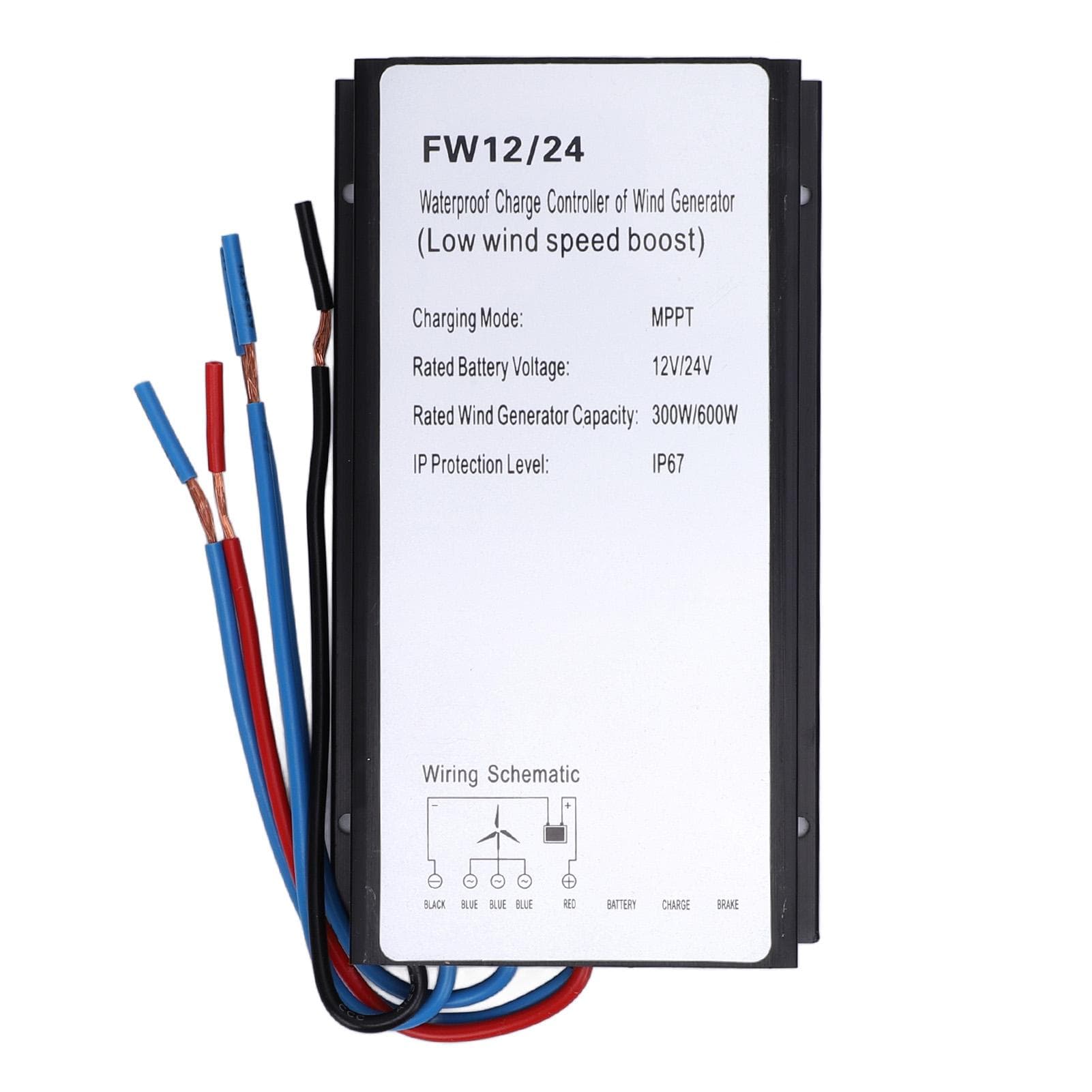 MPPT Wind Turbine Charge Controller 12V 24V 300W 600W Wind Turbine Generator Controller Regulator