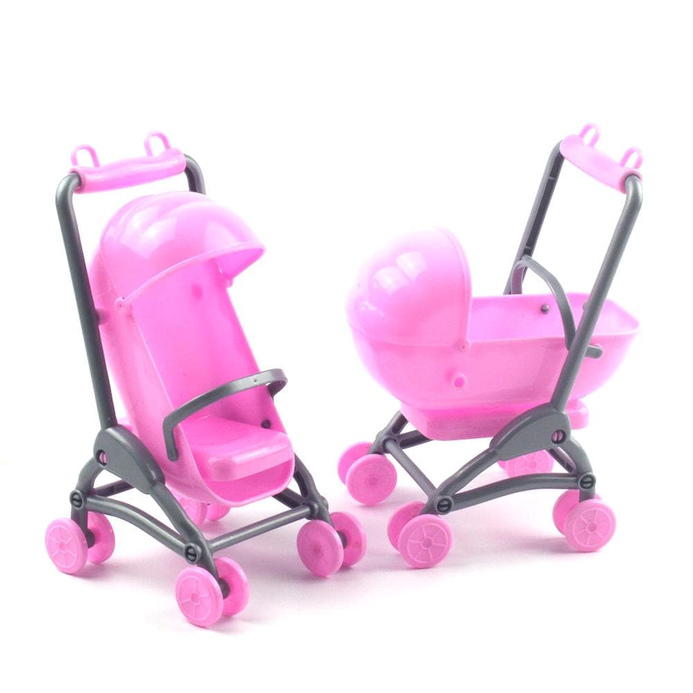 Baby Stroller Pram Model Kids Toy DIY Miniature Dol-lhouse Accessories