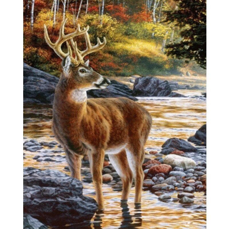5D DIY Diamond Painting Sika Deer Embroidery Cross Stitch Rhinestone Mosaic Home Decor 20X30CM
