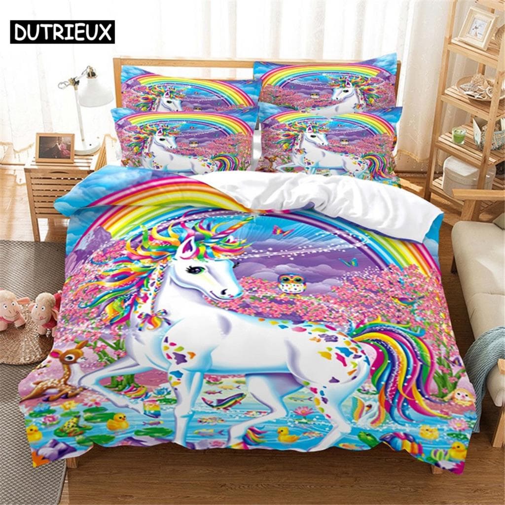 3D Beautiful Bedding Set Queen Bedding Duvet Cover Set Bedding Set Bed Cover Cotton Queen Bedroom Bed Cover Set Bed Set Bedding EU single(135x200cm)&set