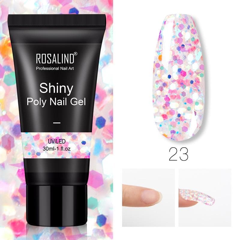 ROSALIND 30ml Shiny Poly Nail Gel 6 Colors Quick Builder Extension