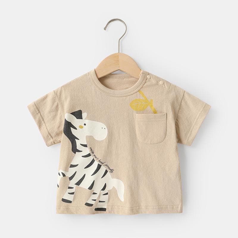 Baby Casual Cotton Short-sleeved T-shirt Summer Clothes for Boys and Girls Baby Children's Clothing Summer Tops 90cm