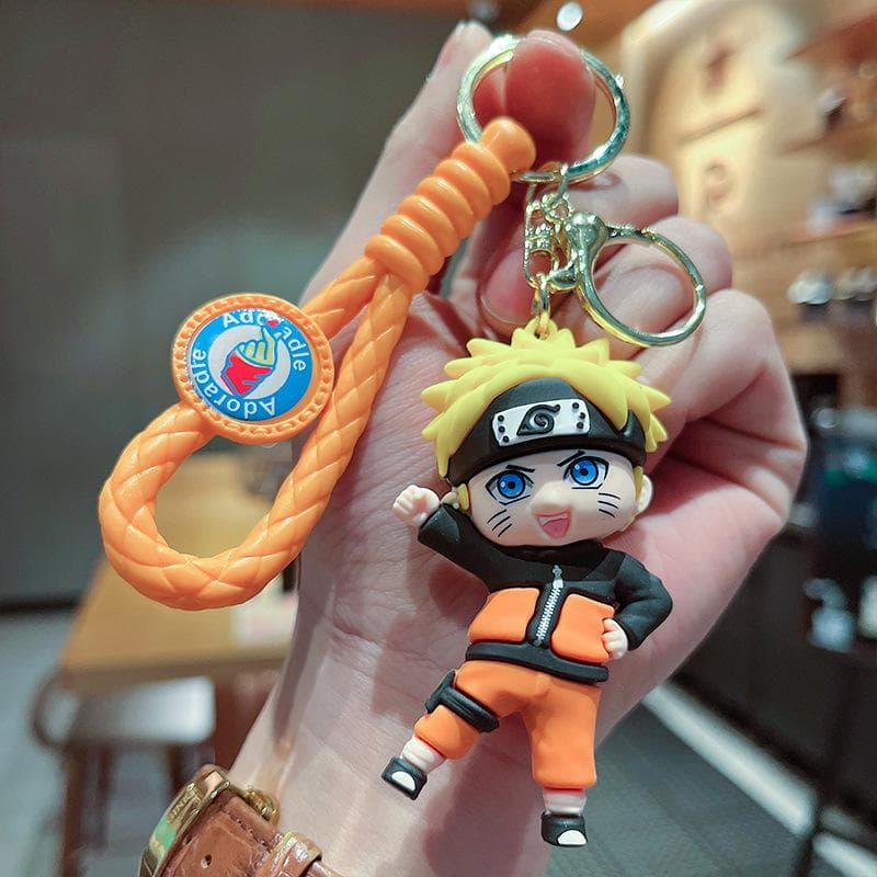 New Naruto Kakashi Naruto Sasuke 3D Cartoon Doll Car Keychain Pendant Gift 6