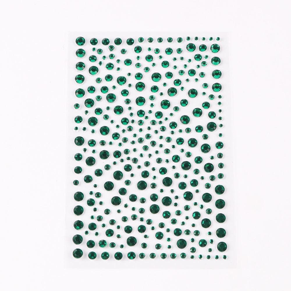 Face Decorations Rhinestone Stickers for Music Festival Halloween Party Mobile Crystal Sticker Children Toy DIY Diamond Stickers green