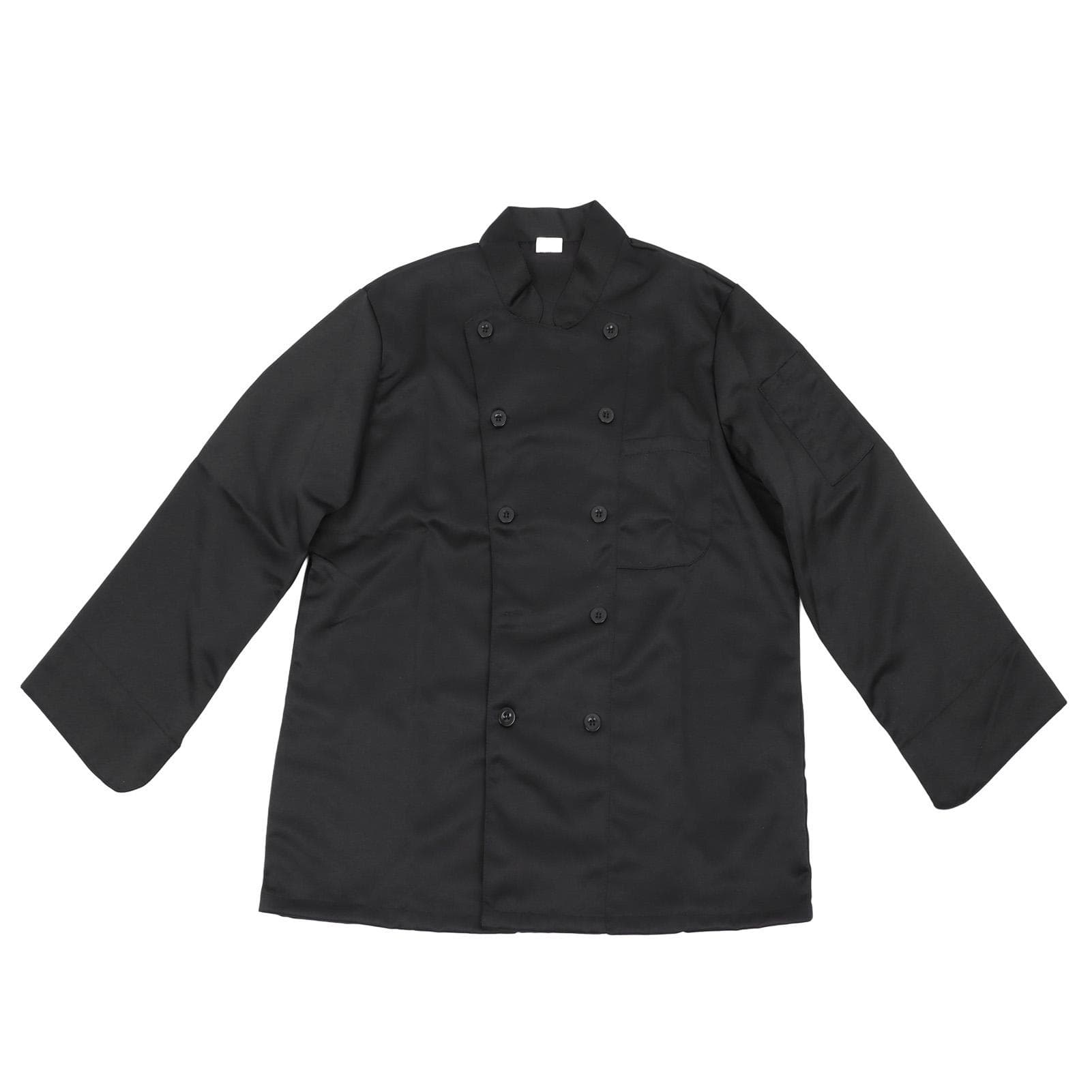 Chef Uniform Men Kitchen Clothes Long Sleeve for Hotel Dining Kitchen Cafeteria Western Food Fast XL black