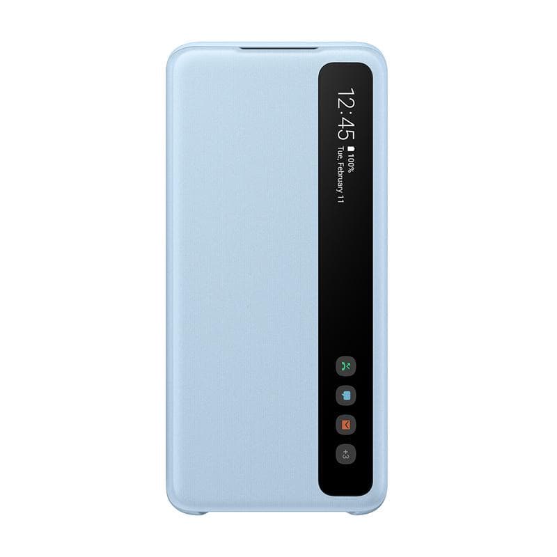 Vertical Mirror Clear Smart View Flip For Samsung Galaxy S20 S20+ S20 Plus Phone Case For Galaxy S20 blue