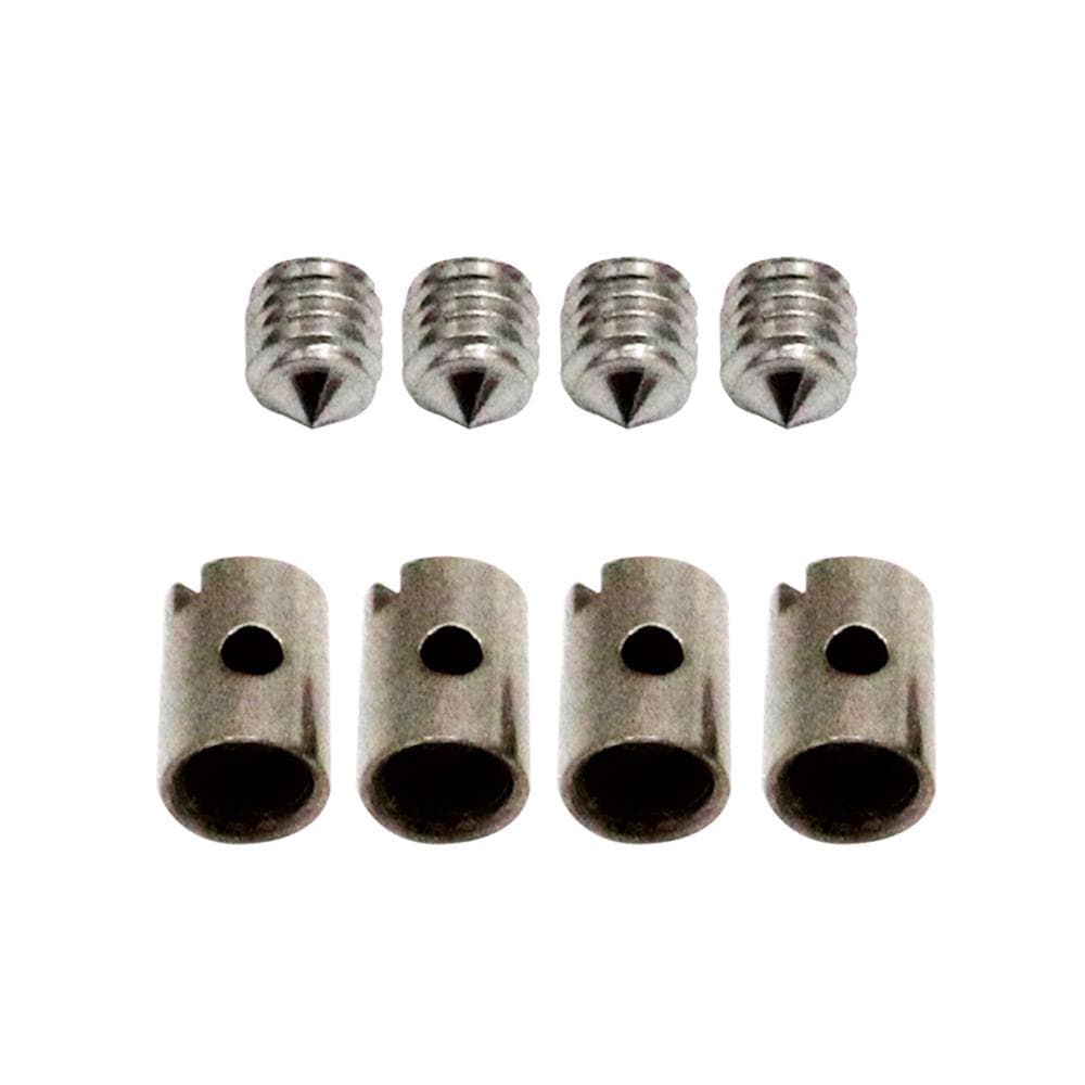 8Pcs Solderless Cable Nipples 5mm Throttle Choke for Motorcycle Scooter Quad Mower silver