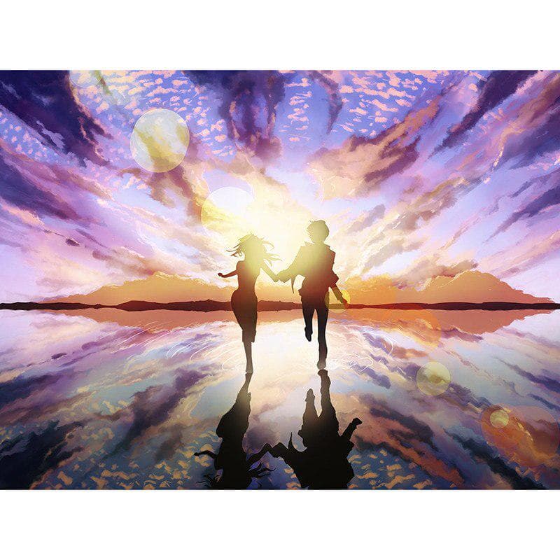 Full Round Drill Diamond Embroidery Greet The Sunrise DIY Diamond Painting Cross Stitch Rhinestone 20X30CM