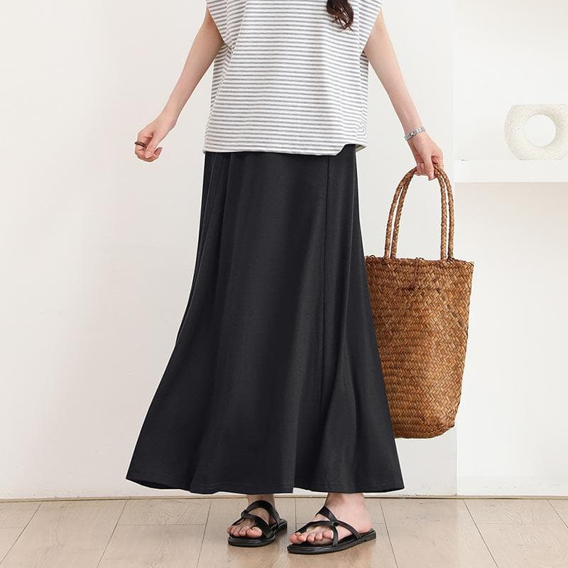 Autumn Women's Skirt Cool and High Waist Large Mid-length Style L