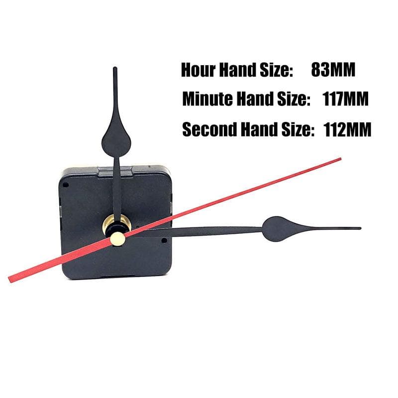 Quiet Silent Retro Quartz Clock Movement Black Hands Mechanism Parts DIY