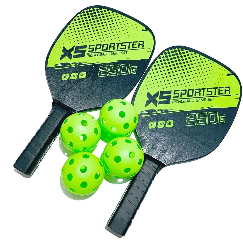 Pickleball Rackets Set Pickleball Paddle Set of 2 Rackets and 4 Pickleballs Balls Pickle-Ball multicolour