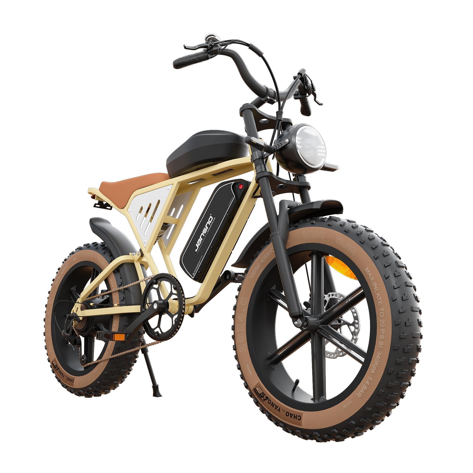 JANSNO X70 E-Bike 750W Brushless DC Motor 48V20AH Battery 20 Inch Wide Tire Adult Mountain Electric Bicycle yellow