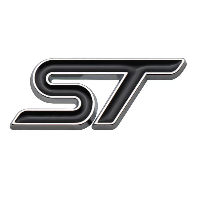 3D Metal ST Car Steering Wheel Emblem Sticker for ST Focus x 2 3 Kuga FIESTA MONDEO VIGNALE ECOBOOST KUGA Auto Car Styling black/silver