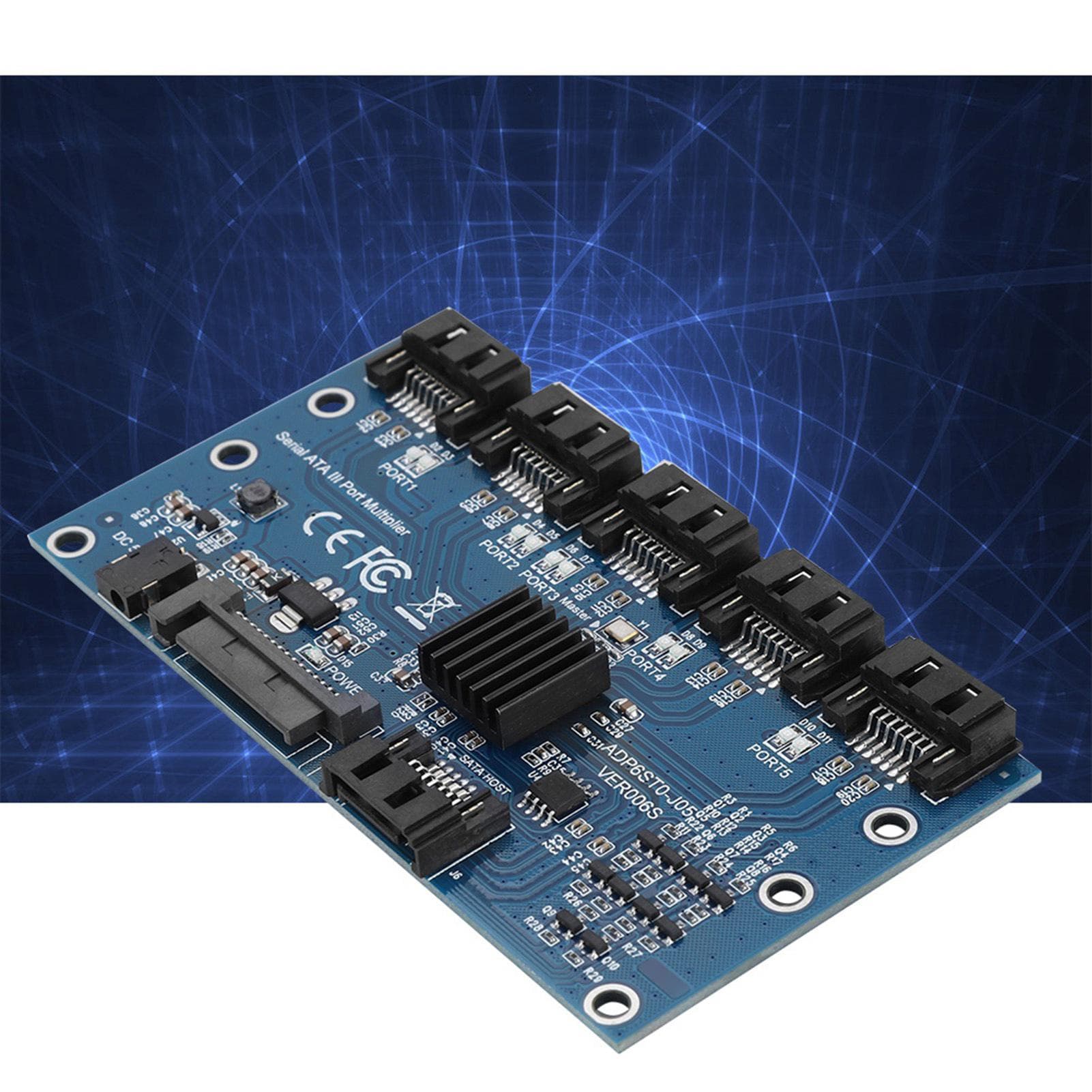 SATA3.0 1 to 5 Hard Disks Adapter Converter Motherboard 6Gbps Interface Multiplier Support PM