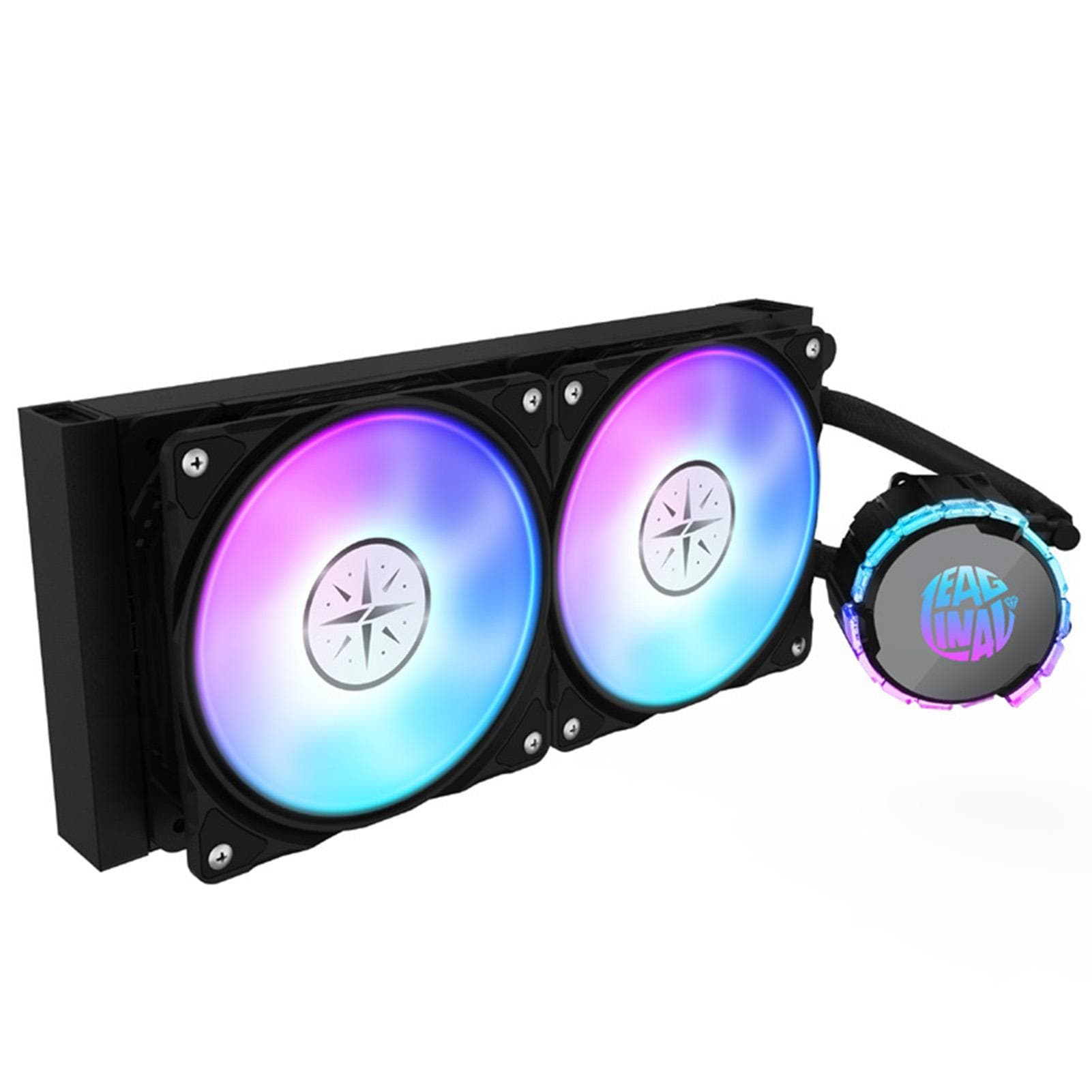 ZEAGINAL 240 ARGB Integrated CPU Water Cooling Radiator with Highperformance PWM Pump High black