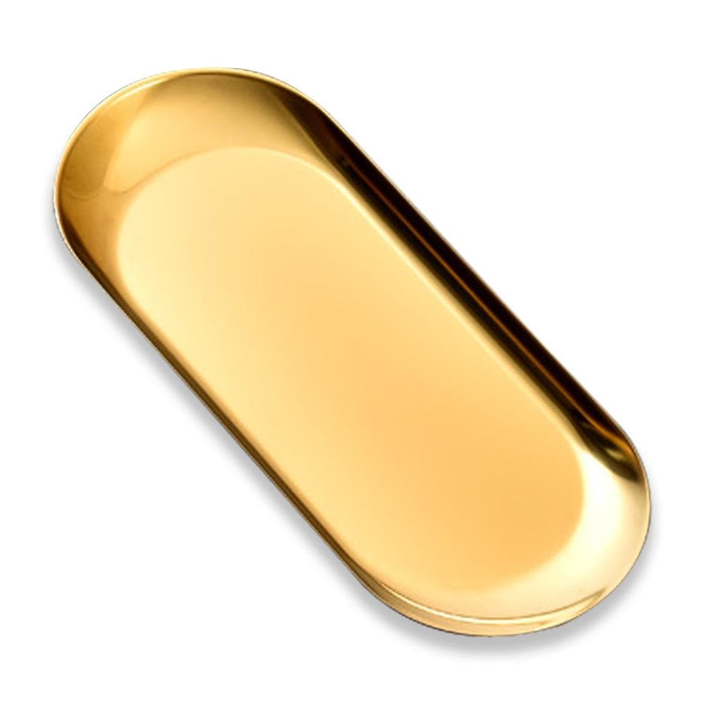 Dessert Plate Dinner Plate Gold / Silver Stainless Steel Plate Multipurpose Steel Metal Ellipse Middle gold