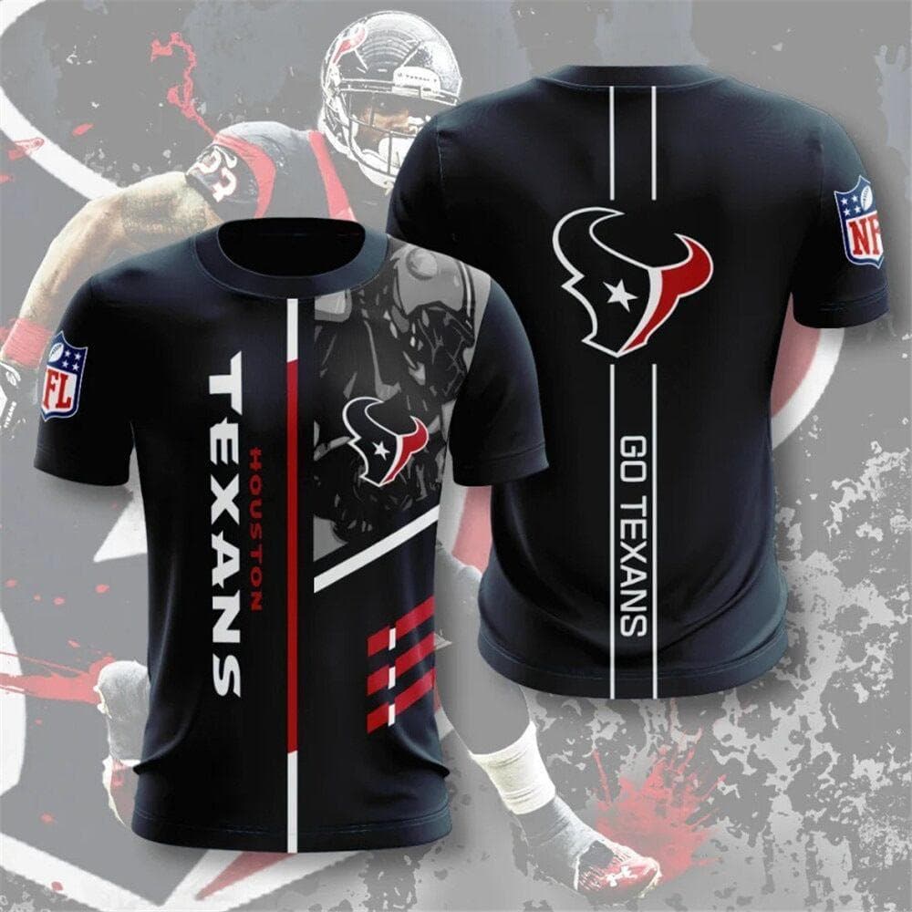 NFL Men's Football Shirt Sports Easy To Dry Short Sleeve 3D Digital Printed Team Needle Eye T-shirt M