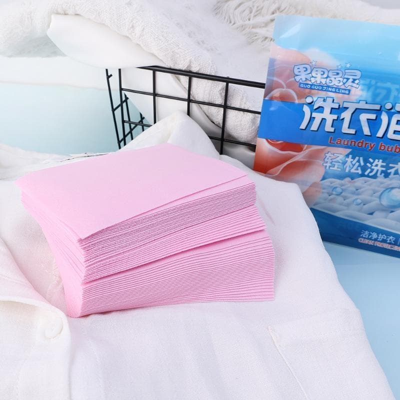 30 Pieces/pack Laundry Tablets Strong Laundry Detergent Sheet Underwear Clothes Cleaning Detergent Laundry Bubble Washing Laundry Soap Paper 90PCS pink