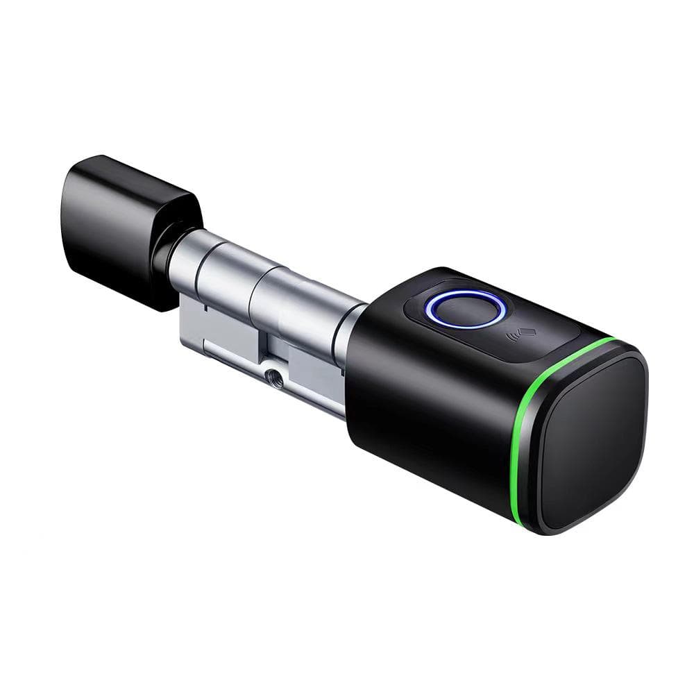 Tuya BT Fingerprint Lock Intelligent Door Lock Cylinder Electronic Lock Core Keyless Entry Door black
