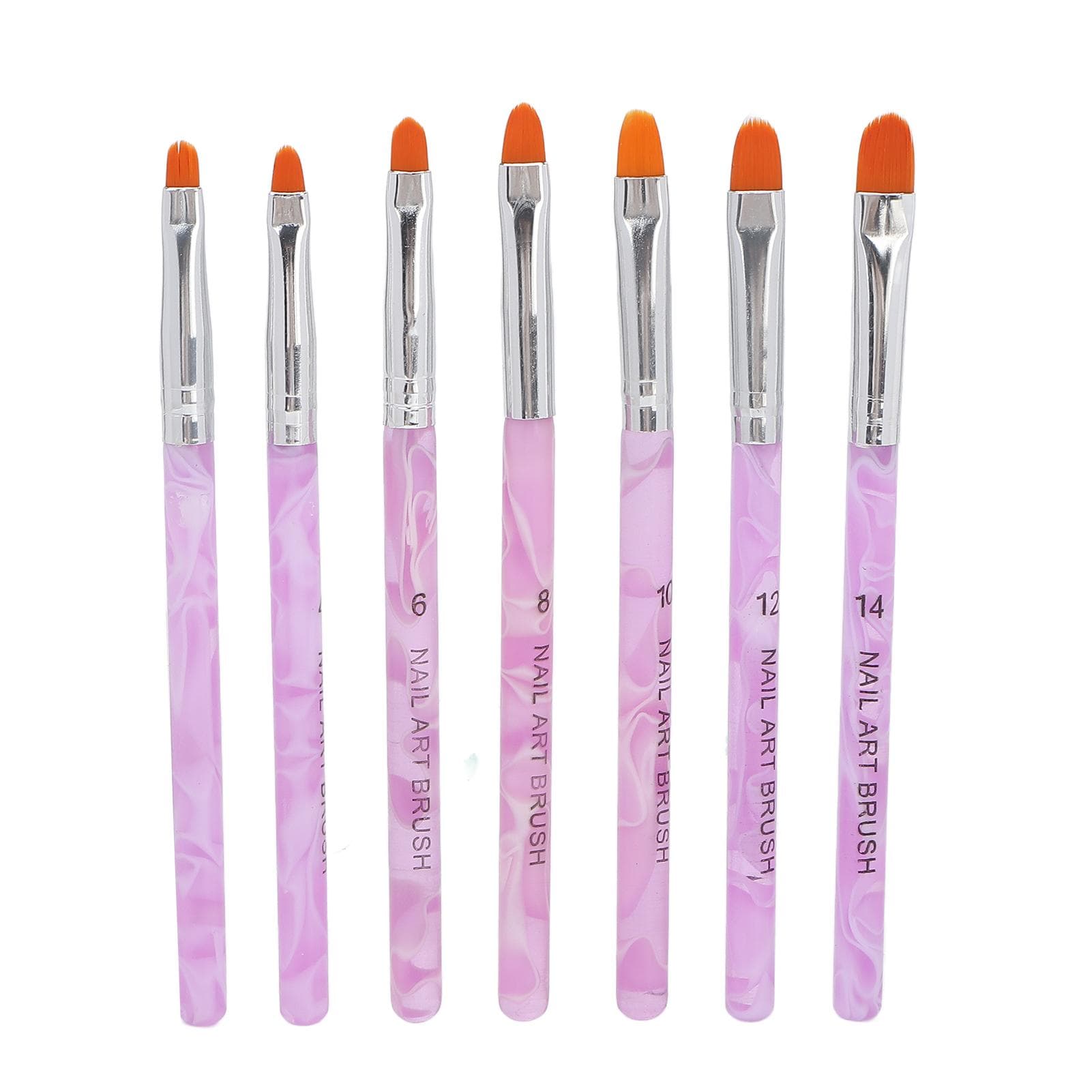 7 Packs Light Therapy Nail Brushes Nail Drawing Tools Round Tip Light Therapy Pen Nail Supplies for