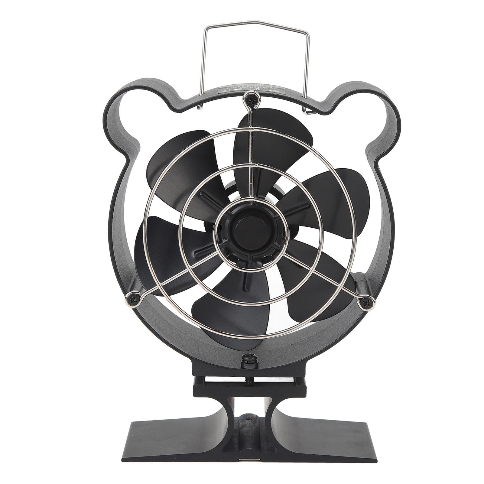 Mini 6 Blade Wood Stove Fan Heat Powered Fireplace Fan with Protective Cover for Wood Pellet Log