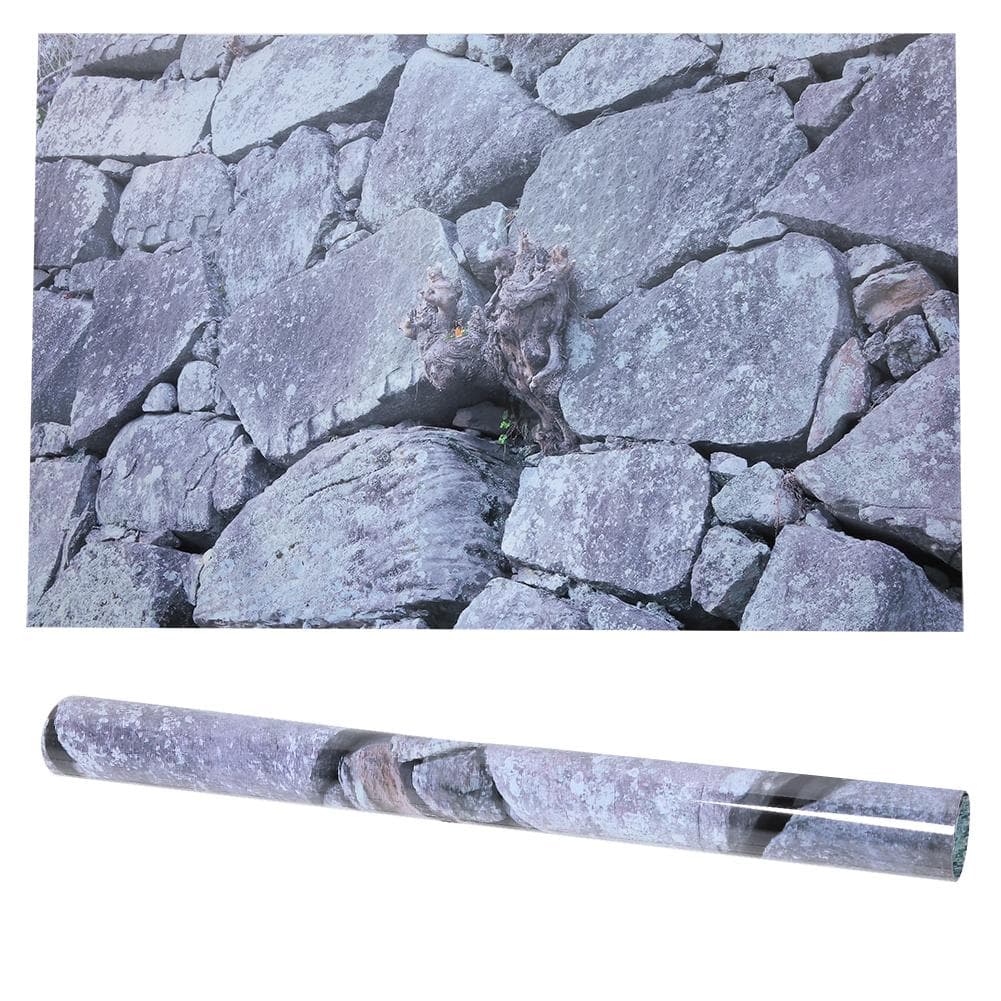 Rock Stone Background Decorative Sticker Wall Picture Landscape Painting for Aquarium Fish Tank91 x