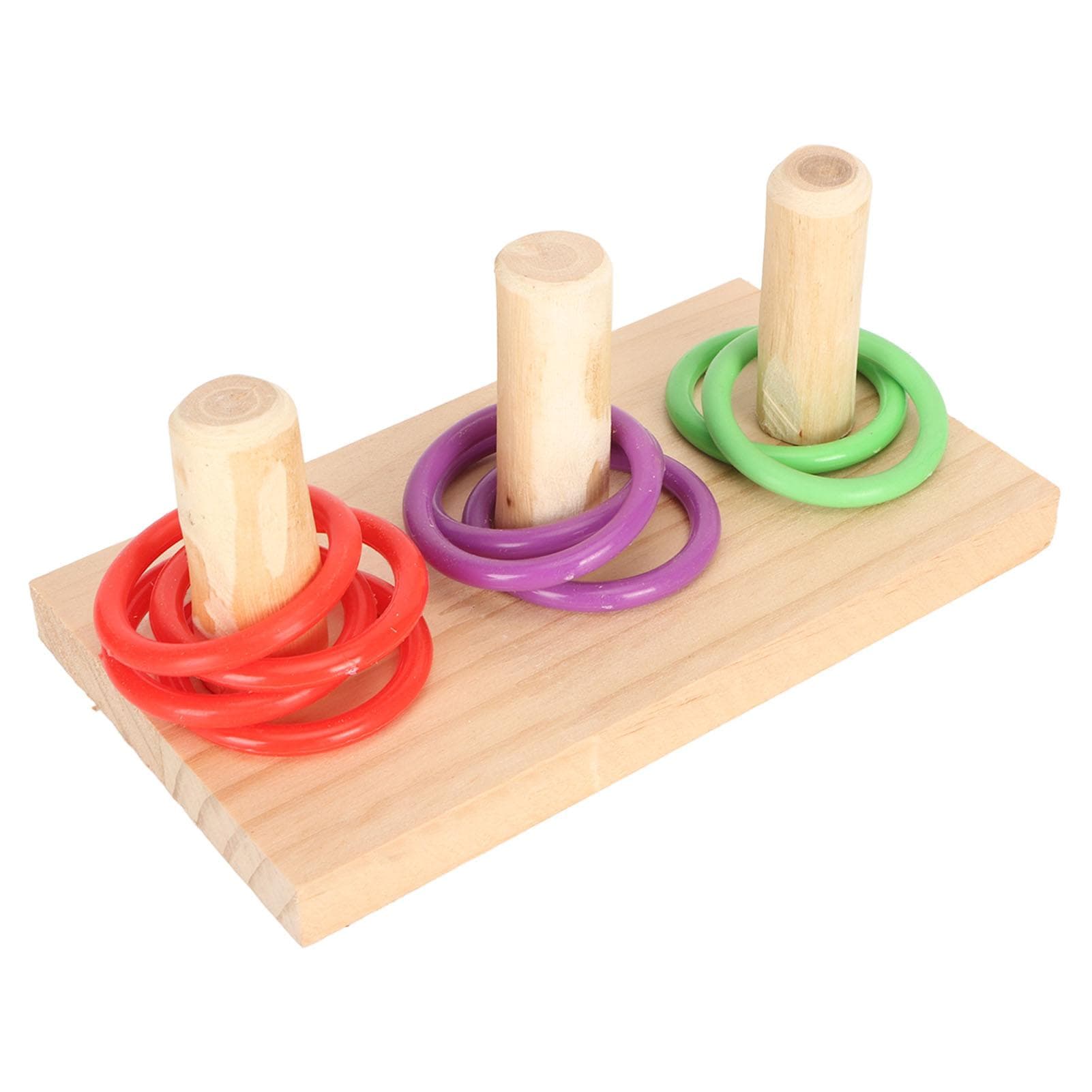 Bird Ring Toy Colorful Interactive Chewing Training Parrot Tabletop Puzzle Toy for Lovebird