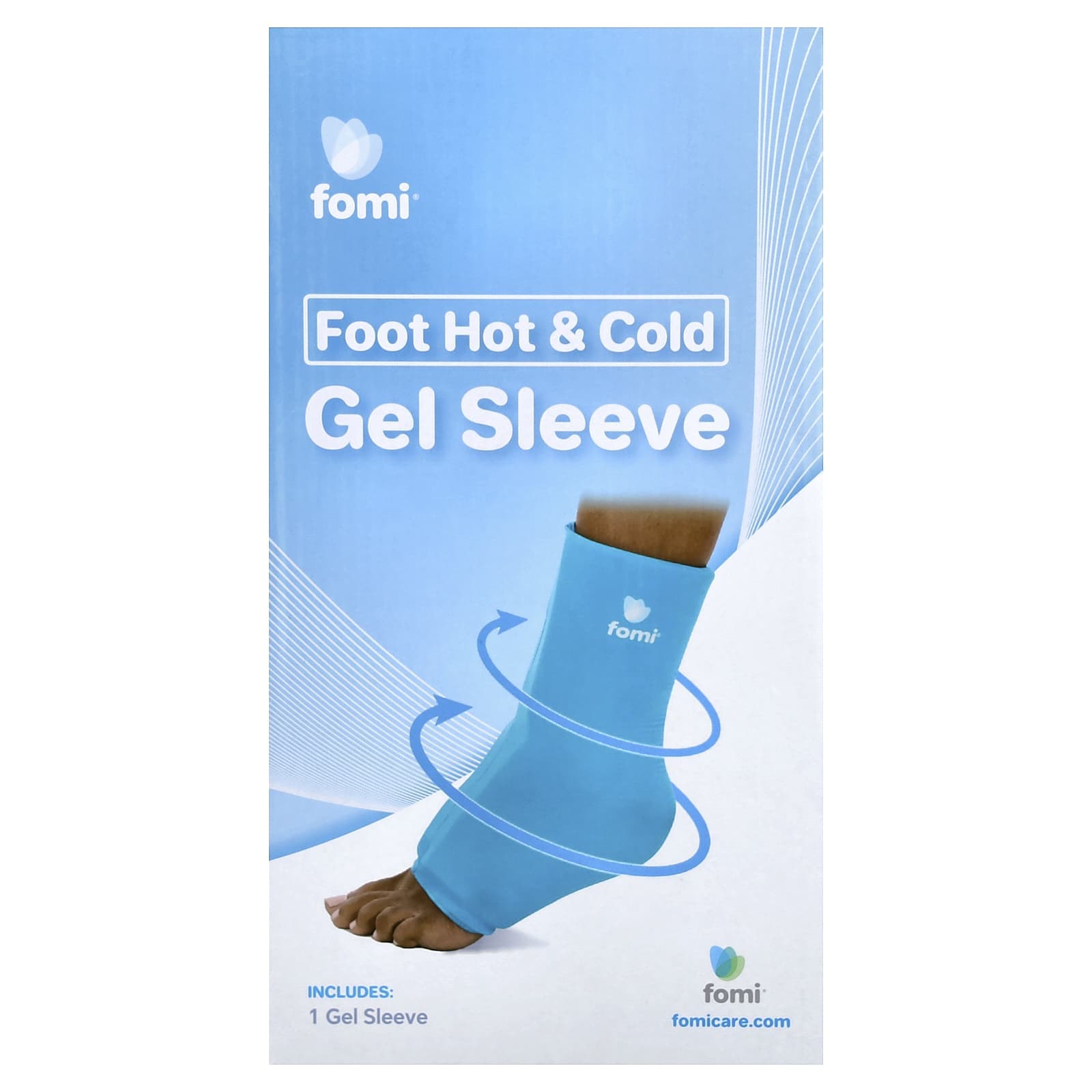FOMI, Foot Gel Sleeves, Hot & Cold Gel Sleeves, 1 Pack