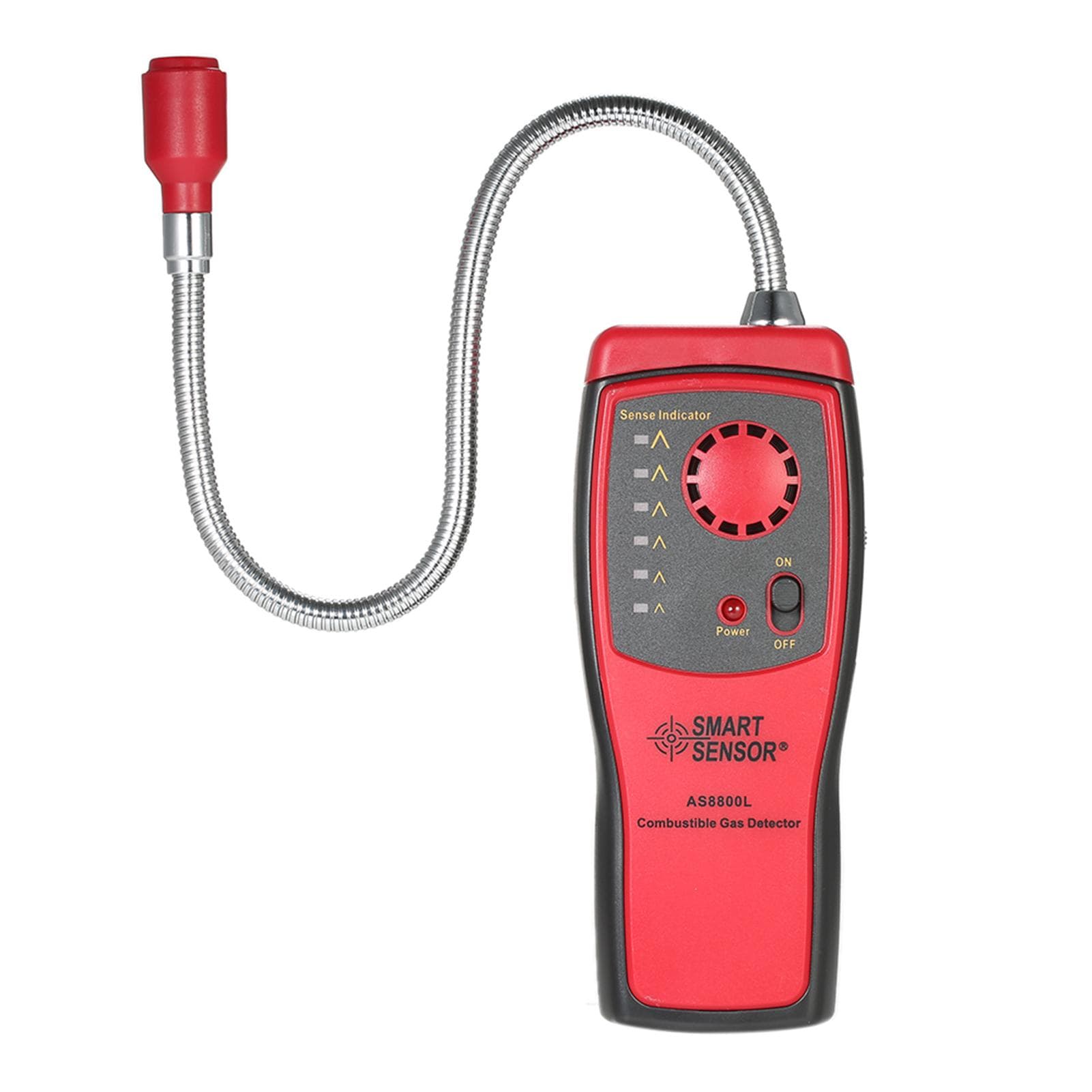 SMART SENSOR Brand New Handheld Portable Automotive Mini Combustible Gas Detector Gas Leakage red