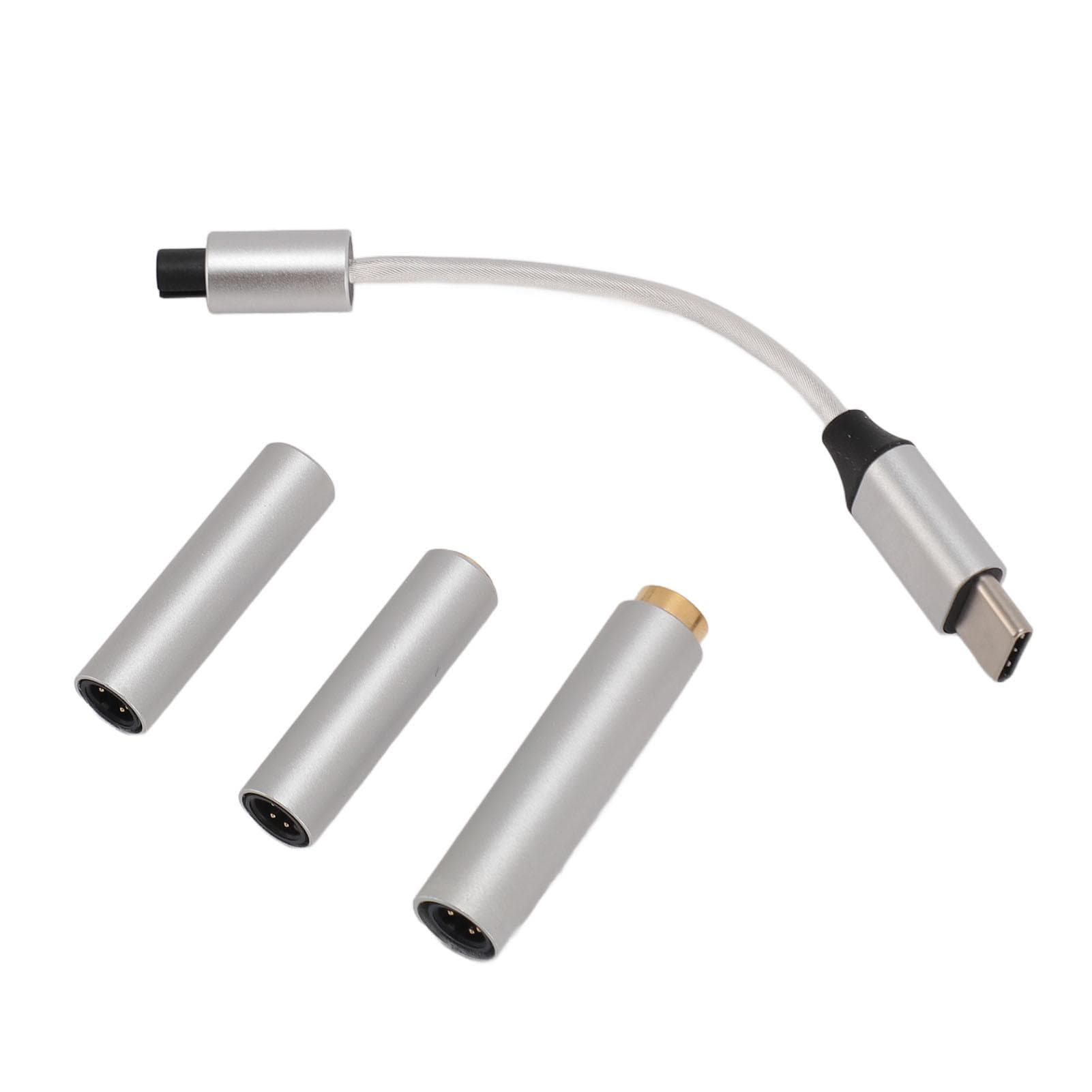 USB C to AUX Headphone Jack Adapter Support 32bits 384kHz PCM USB Type C to 2.5mm 3.5mm 4.4mm