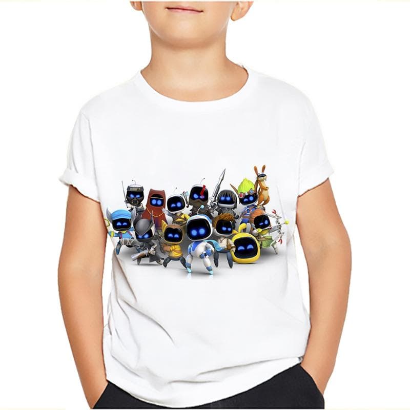 Game Astro Bot 3D Printed Kids T Shirt Children Clothing Harajuku Cartoon Tees Casual Fun Top Clothing Girls Boys Tshirt 2024 110 green