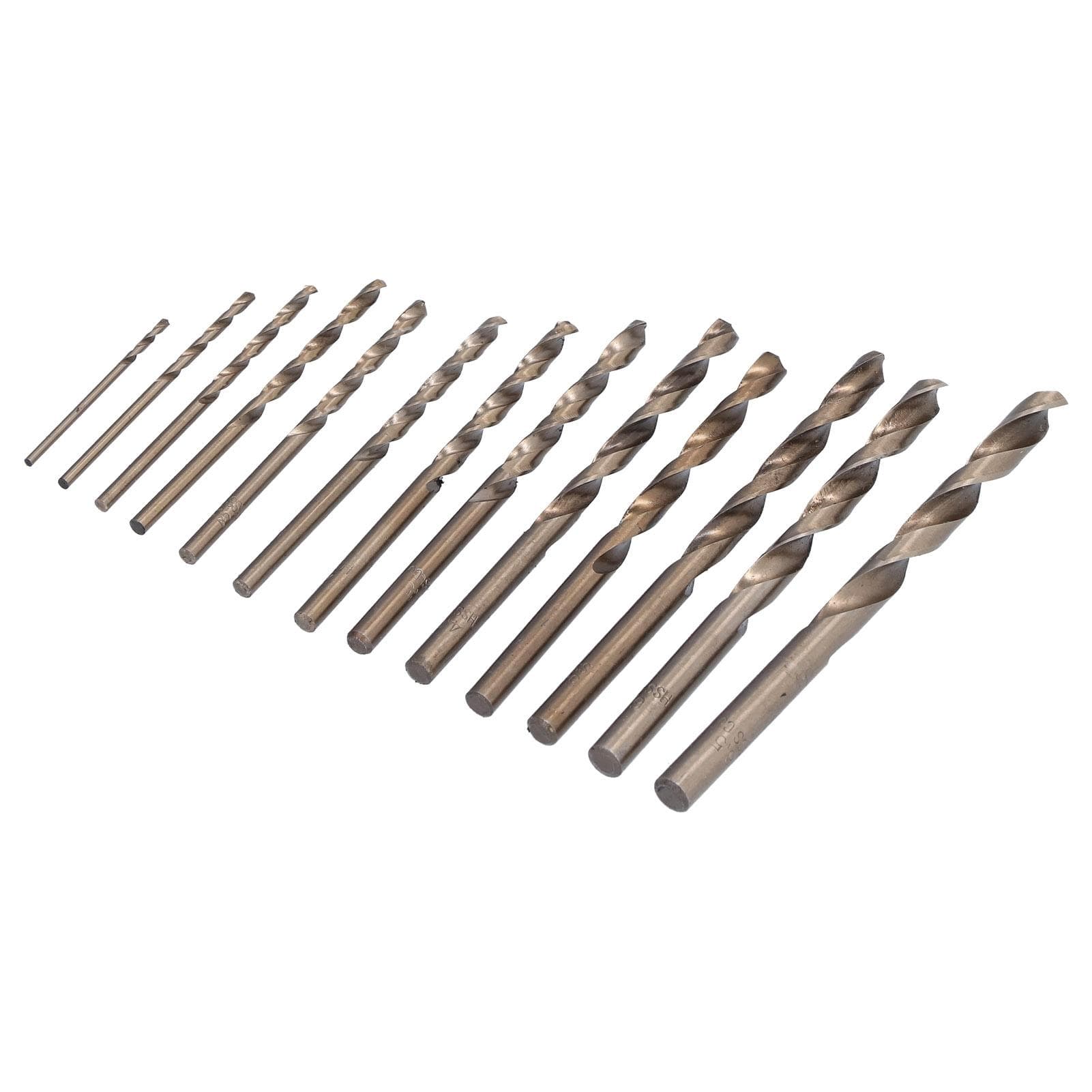 13Pcs Twist Drill Bits Heat Resistant Cobalt HSS Straight Shank 1.5mm?6.5mm with Storage Box