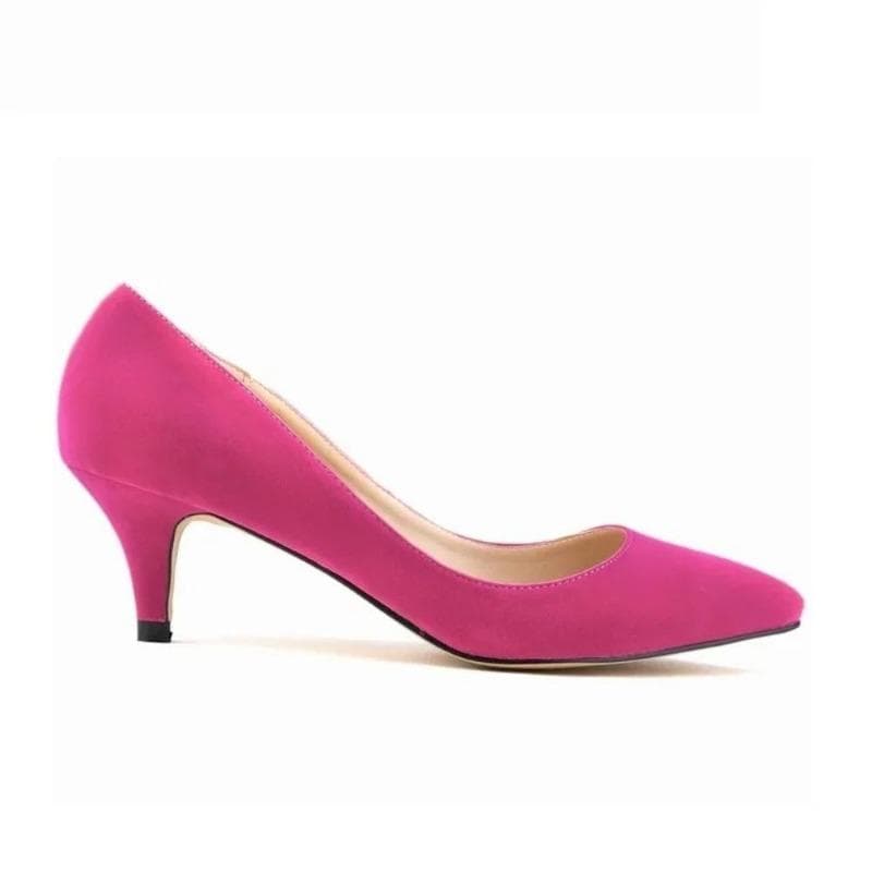 Spring and Autumn Women Shoes High Heels Solid Color Breathable Non Slip Sole Latex Insole Work Wedding Shoes shoe 40 Rose