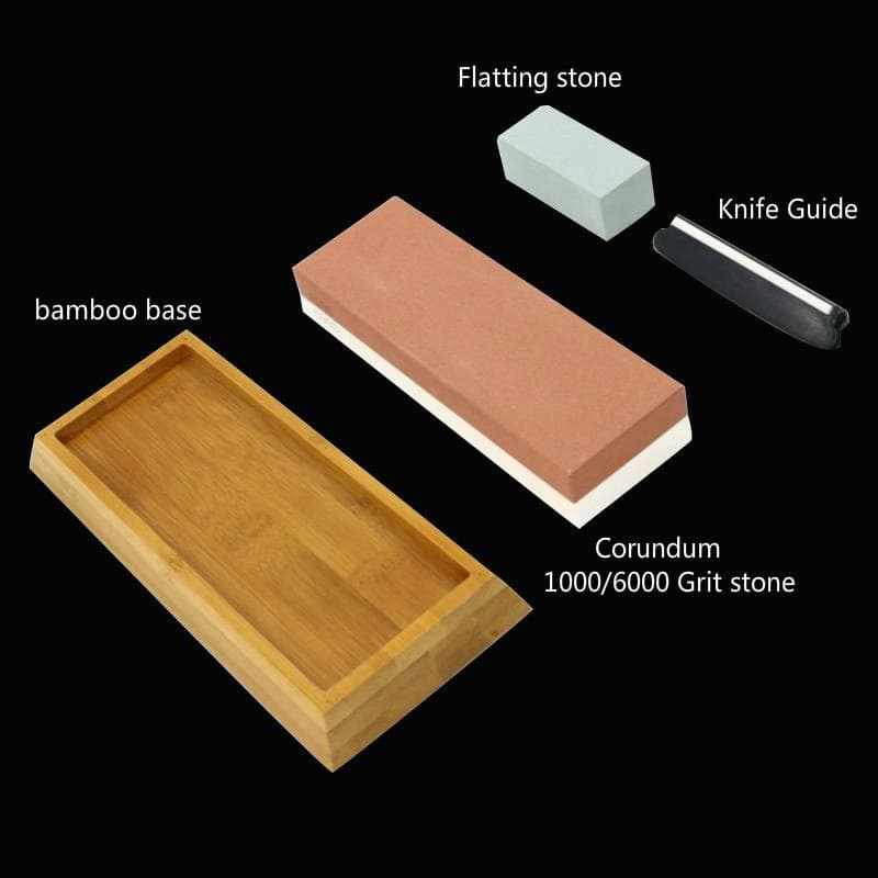 Premium Japanese Whetstone Knife Sharpening Stone 2 Side Grit 1000 6000 Waterstone With NonSlip Bamboo Base & Angle Guide 1000 6000 Grit set