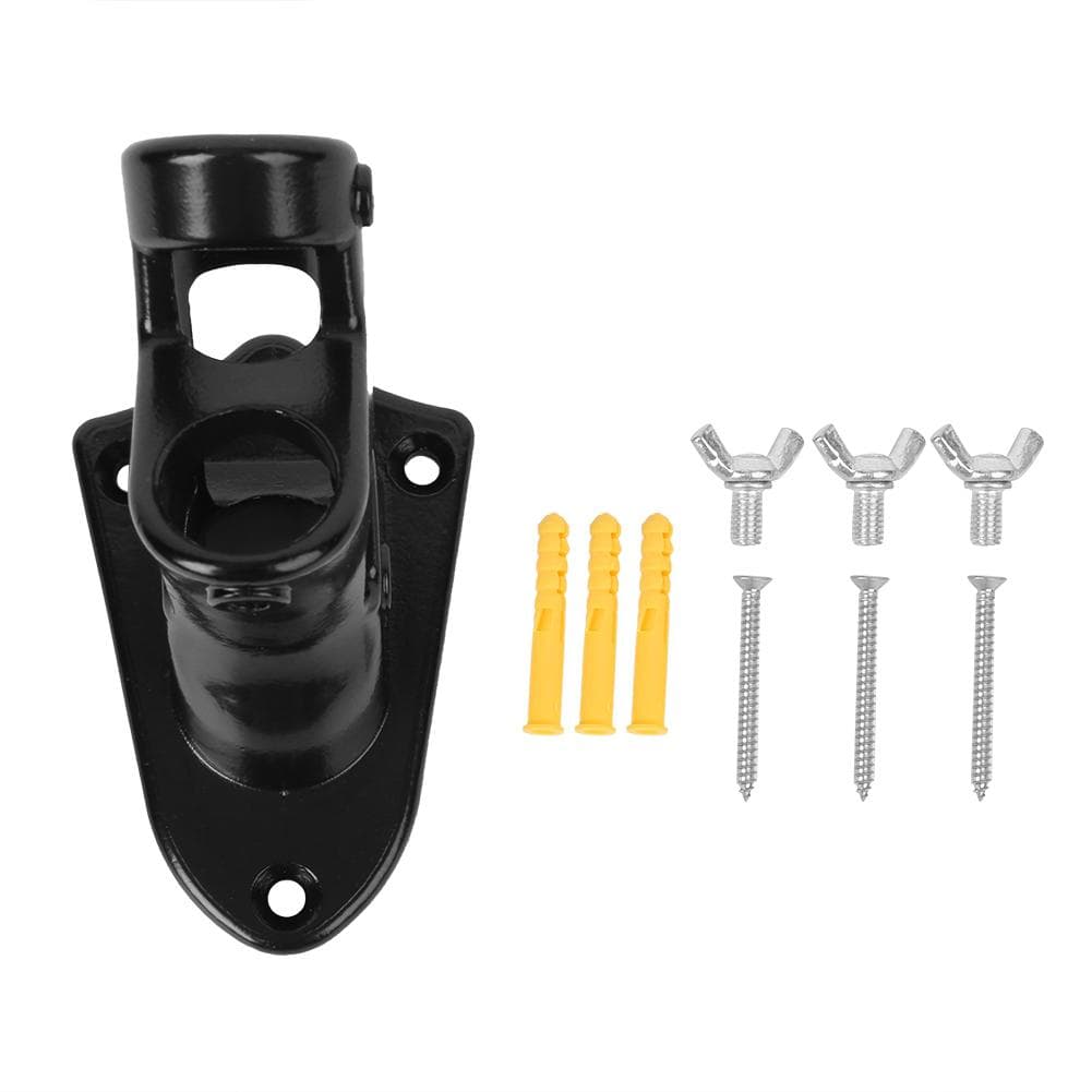 Stainless Steel Outdoor Flagstick Bracket Fixing Support Base Accessory for Flags Black