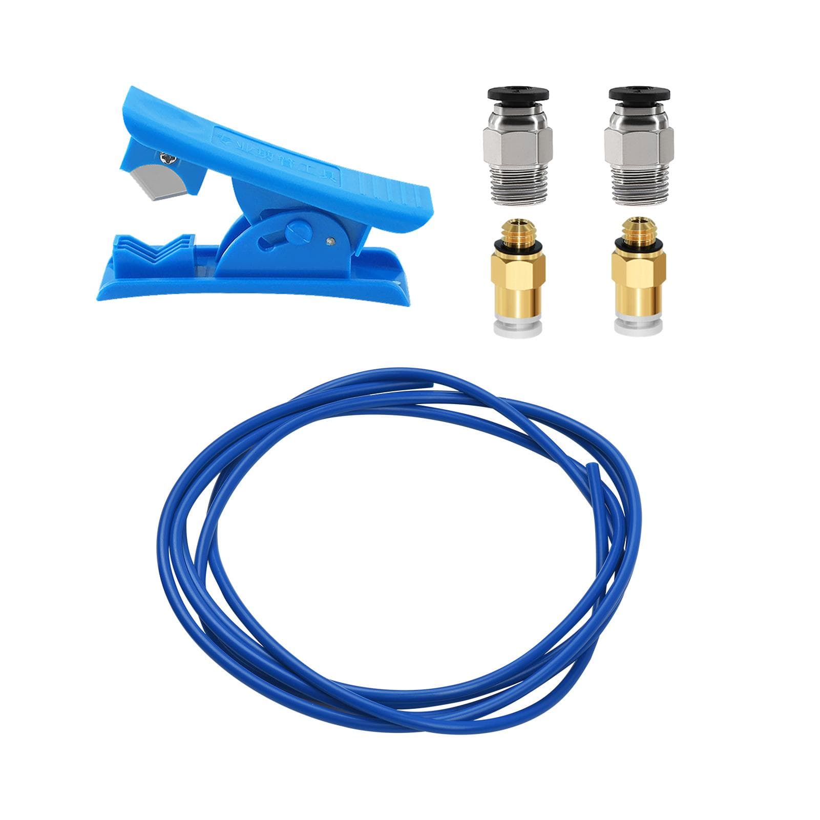 Aibecy 3D Printer Kit PTFE Tubing Hose Pipe 2 Meter for 1.75mm Filament with PTFE Tube Cutter 2pcs blue