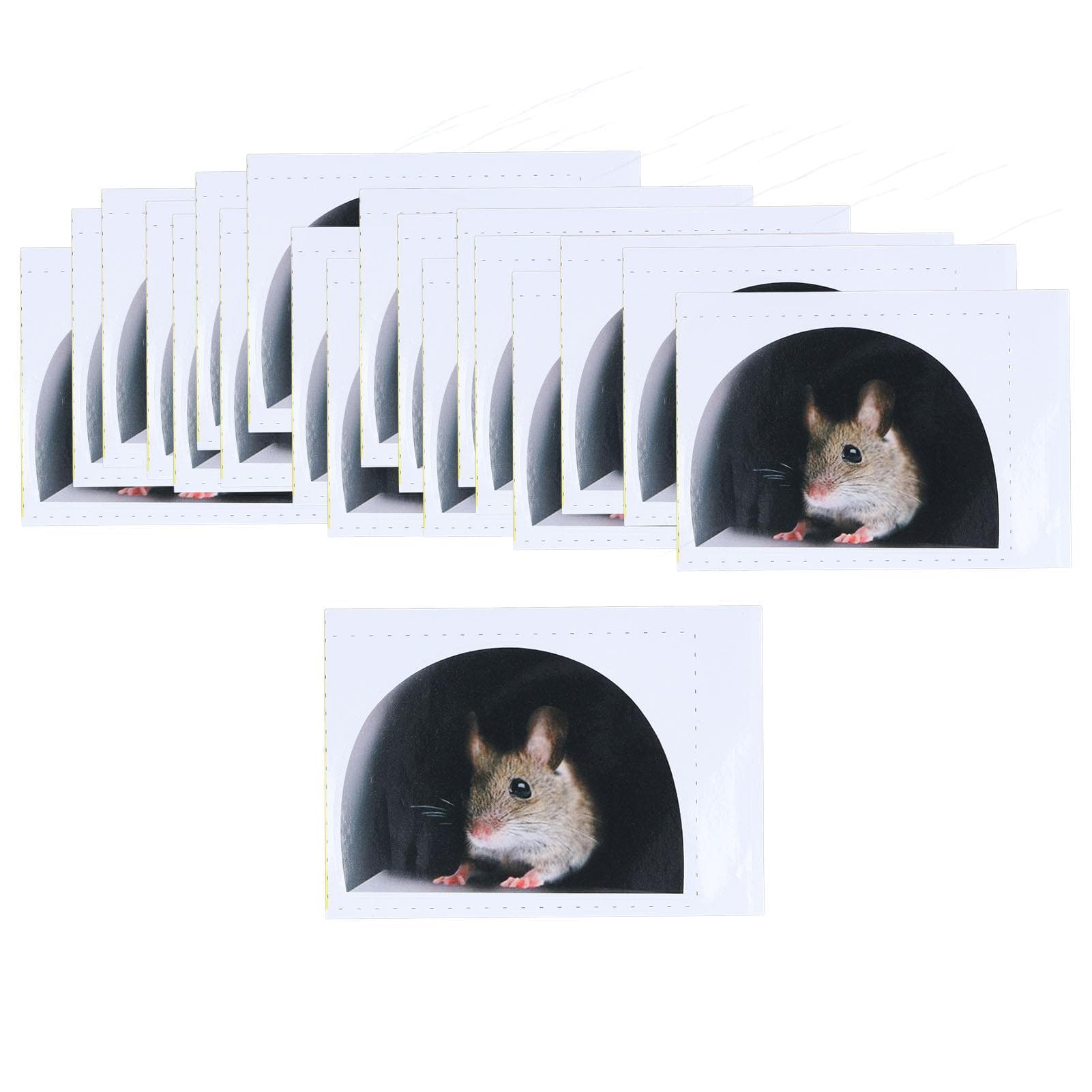 20PCS Mouse Hole Wall Stickers Realistic Cartoon Cute for Skirting Boards Furnitures Kitchen Home