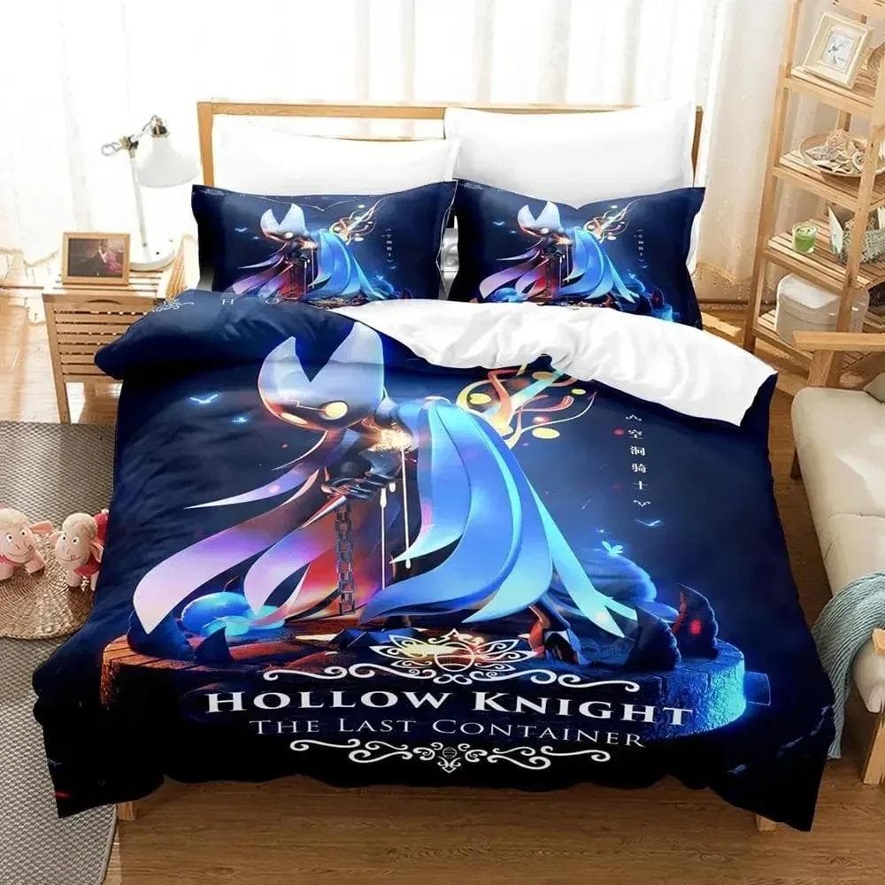 Anime Game Hollow Knight Bedding Set Duvet Cover Bed Set Quilt Cover Pillowcase Comforter king Queen Size Boys Adult Bedding Set US Full 200x230cm