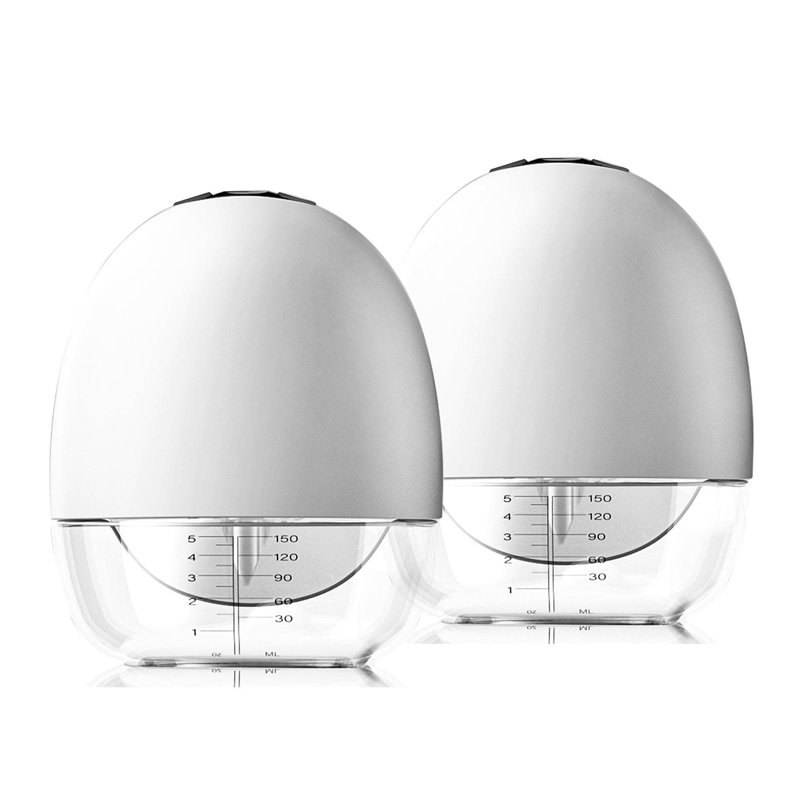 2 Pack Portable Wearable Breast Pump Hands Free Electric Breast Pump with LED Screen for 2 Pack white