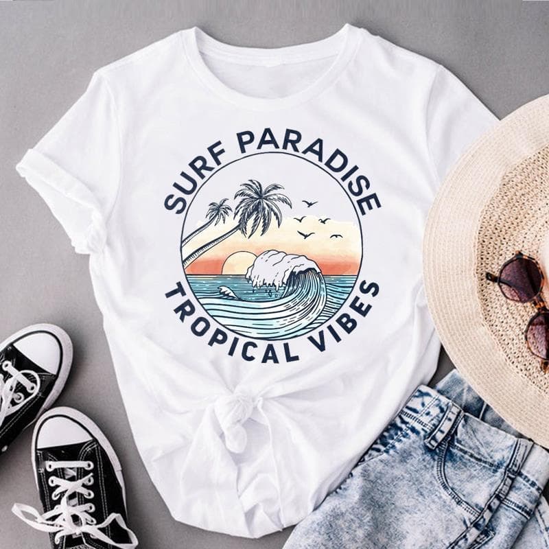 Graphic Tee Short Sleeve Coffee Love Style Trend Cute 90s Summer Top Print Ladies Female T Clothing Casual Women's Fashion T-shirt XL