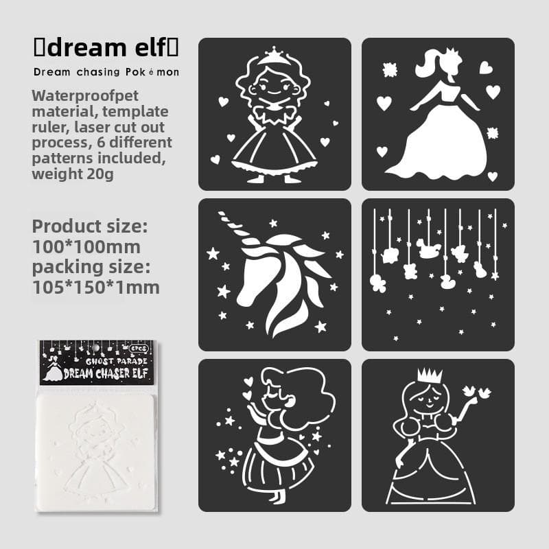 6pcs/set Animal Plastic Sencil Creative Design Cartoon Animal Series Scrapbook Journal Stencil DIY Decor Stencils for Painting