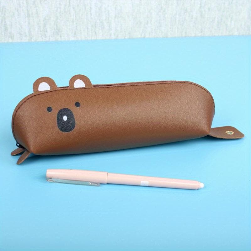 1pcs Creative Pencil Bag Simple Large Capacity Pencil Bag Cute Animals Junior High School Students Stationery Box Fun Stationery Bag B