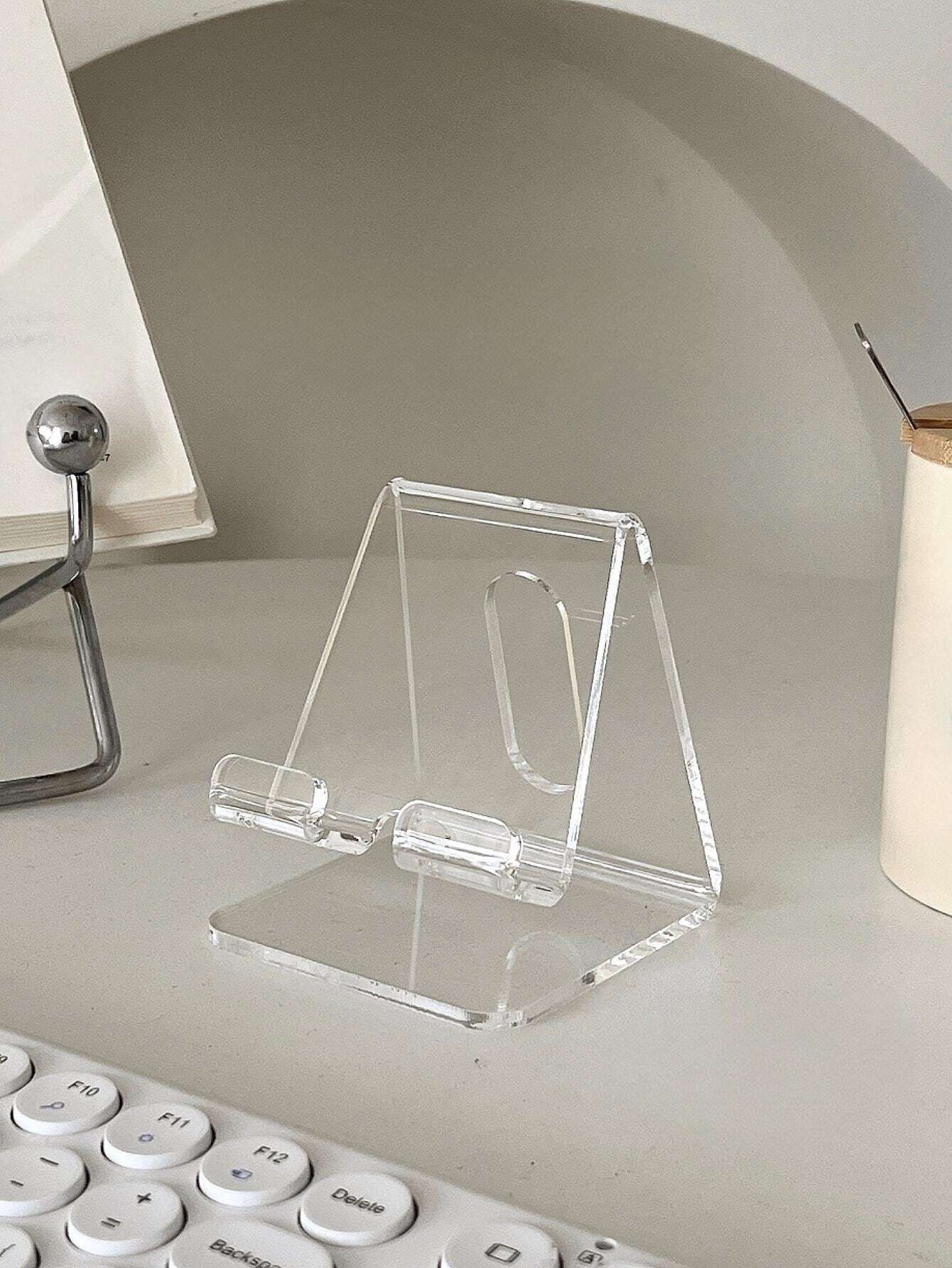 1pc Boxed Multi-Piece Desk Phone Stand, Colorful, Creative Decor, Convenient Charging, Non-Slip Design, Suitable For Multiple Scenarios one-size clear