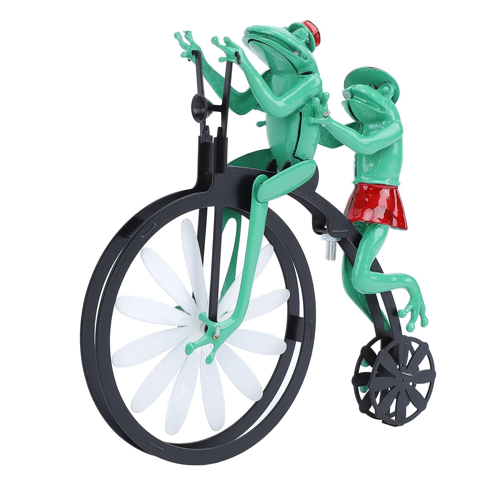 Frog Wind Spinner Iron Alloy Vintage Outdoor Decorative Wind Spinner for Garden Outdoor