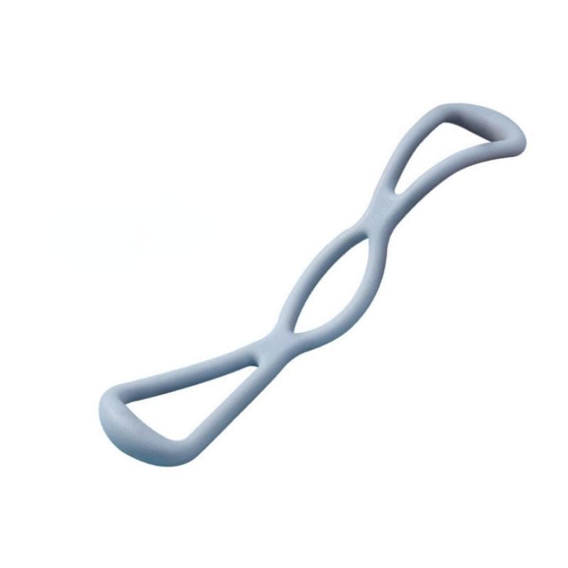 Resistance Bands Yoga 8 Word Tension Device Back Training Rope Open Neck Stretch Belt Silicone Fitness Equipment Arm Exercise blue